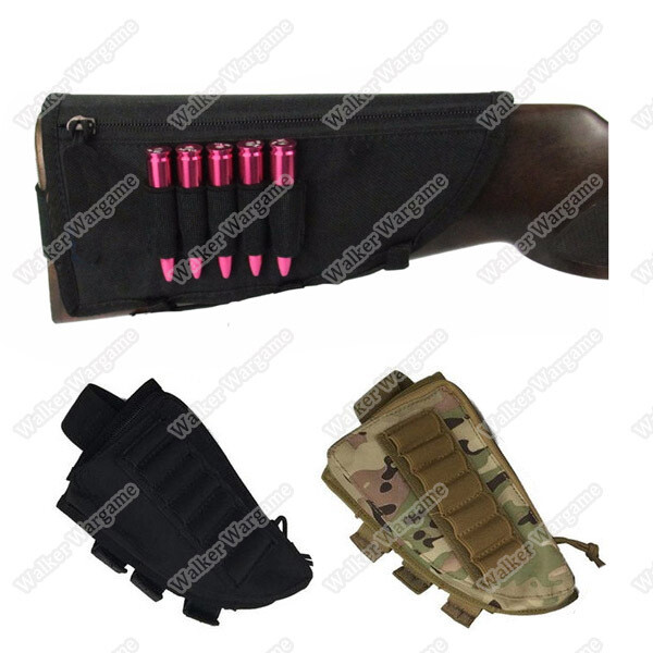 Shotgun Rifle Ammo Pouch Cheek Pad Black & Multicam
