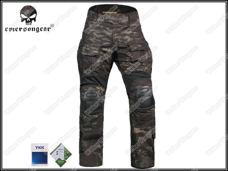Combat Pants Build In Knee Pads Multicam Black MCBK