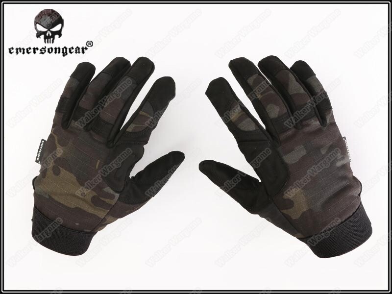 Emerson Camo Tactical Lightweight Gloves MCBK Multicam Black Camo