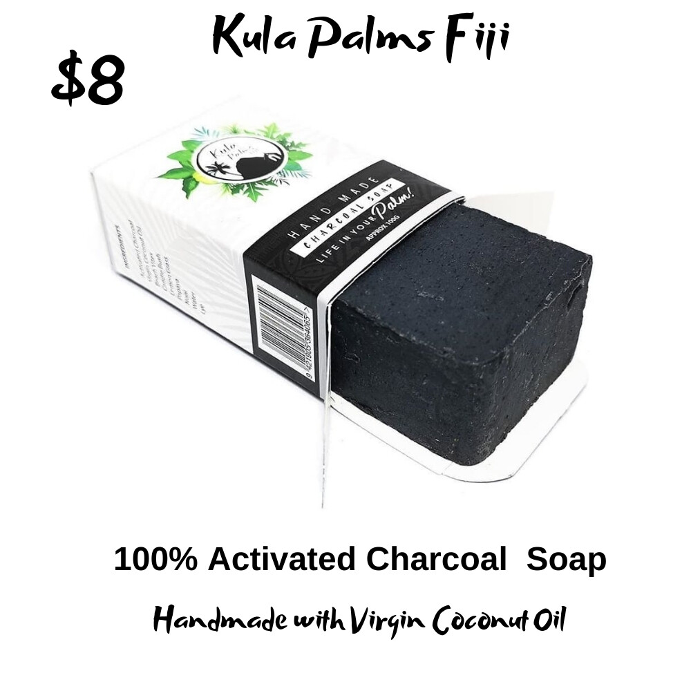 100 Activated Charcoal Soap Infused with Coconut Oil Organic Skincare