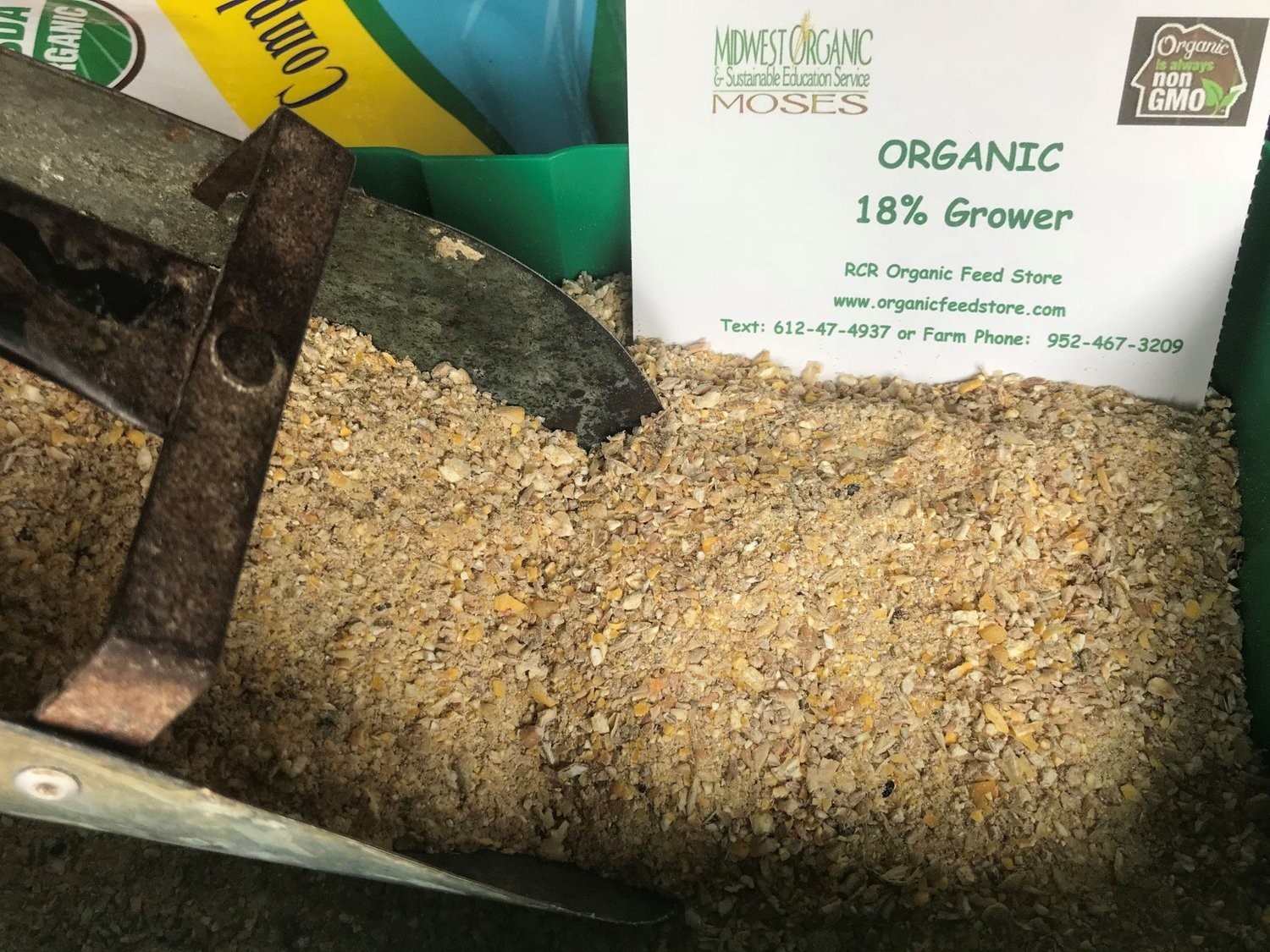Poultry Organic Grower Feed 18 Protein Ground GMO Free
