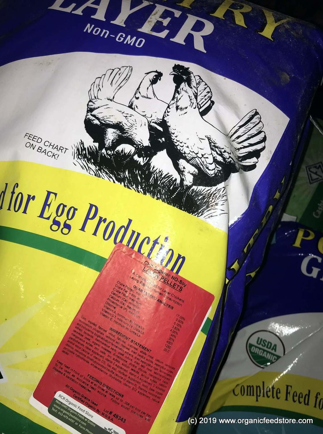 Soyfree Organic Layer Feed 17 Percent Pelleted NonGMO