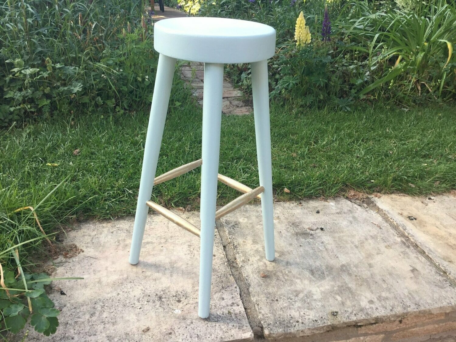 Painted Stool/Plant Stand