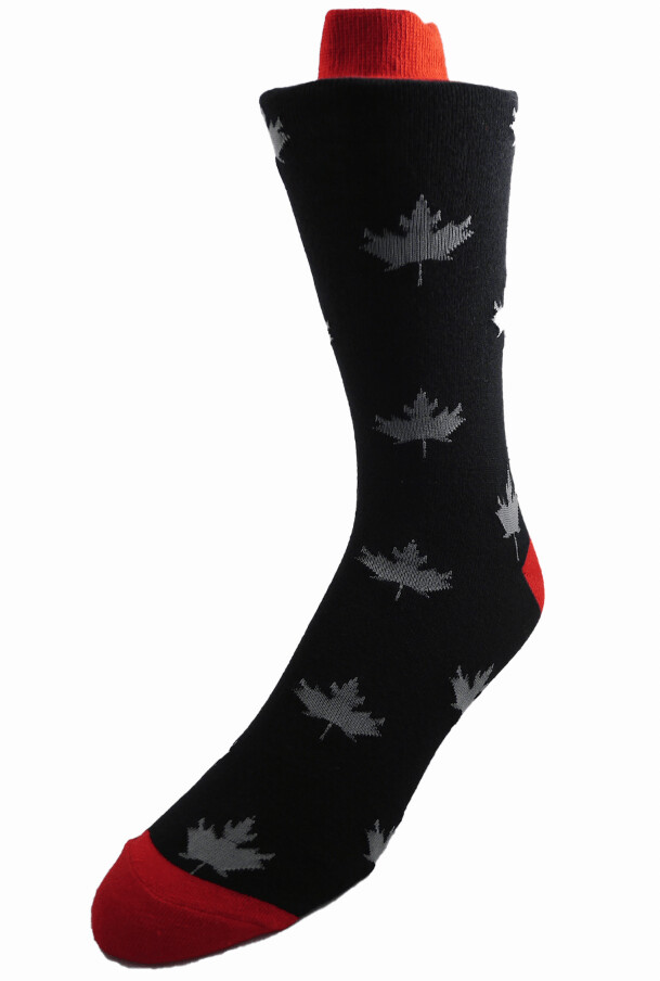 The Maple Leaf Sock Grey Señor Style