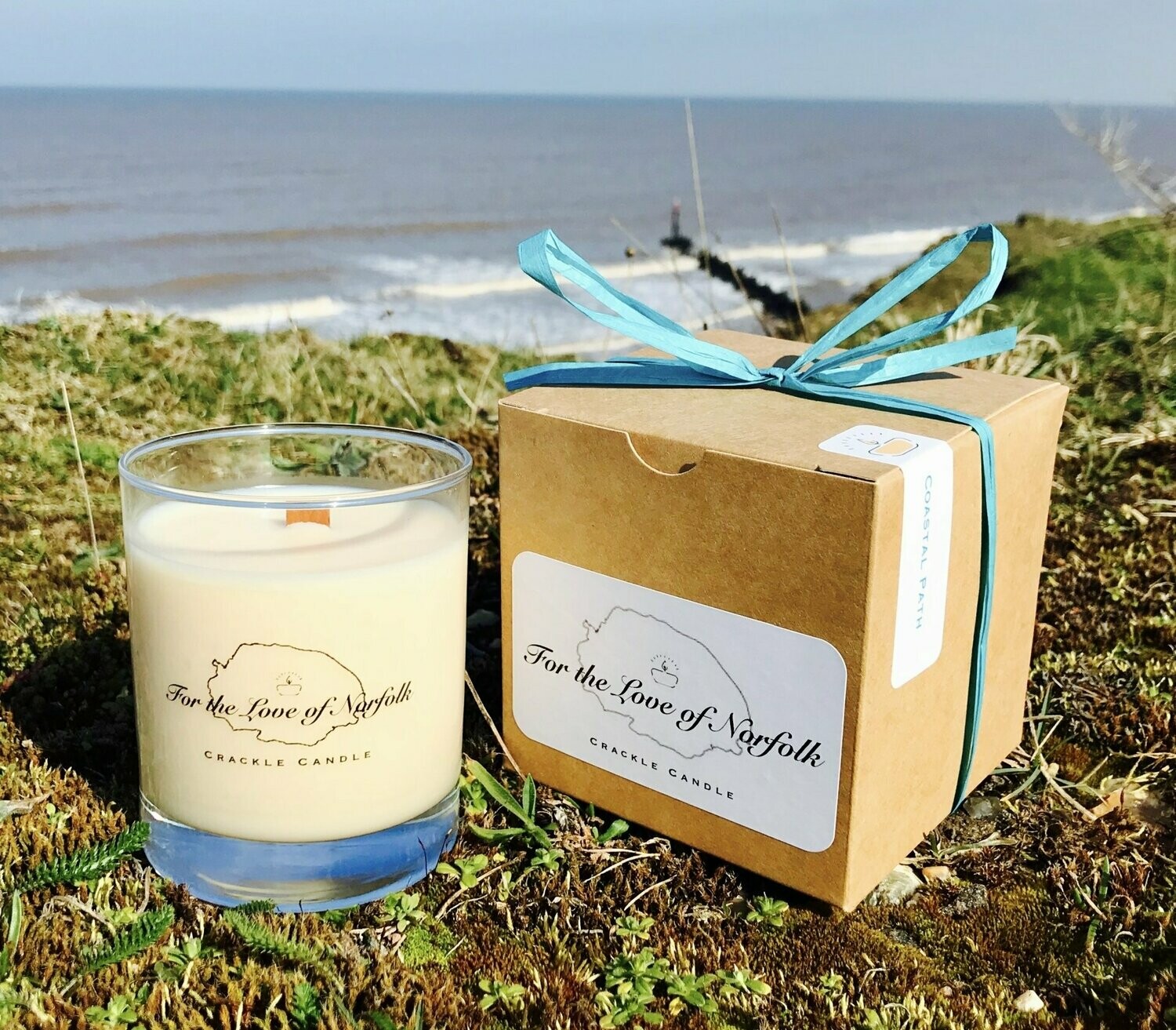 The Coastal Path Crackle Candle by For the Love of Norfolk