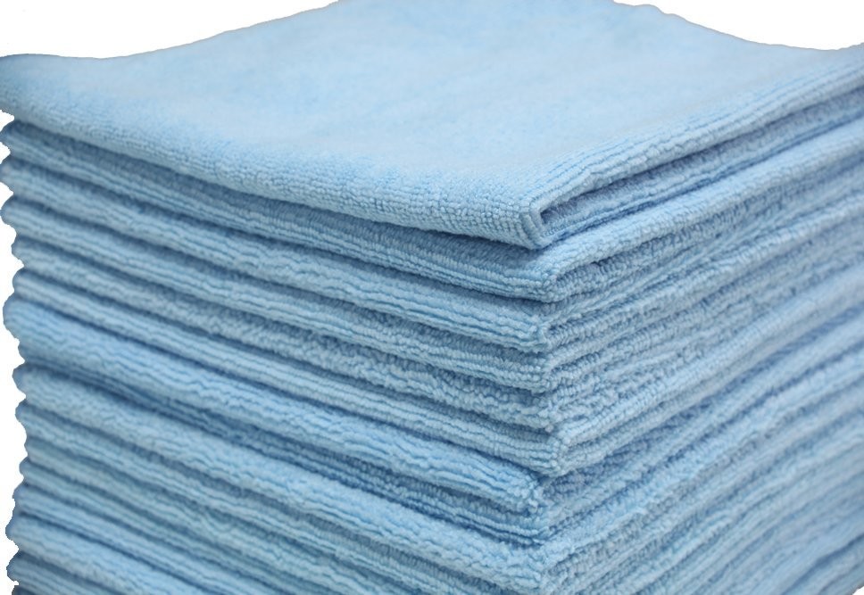 16X16 BLUE MICROFIBER TERRY TOWEL