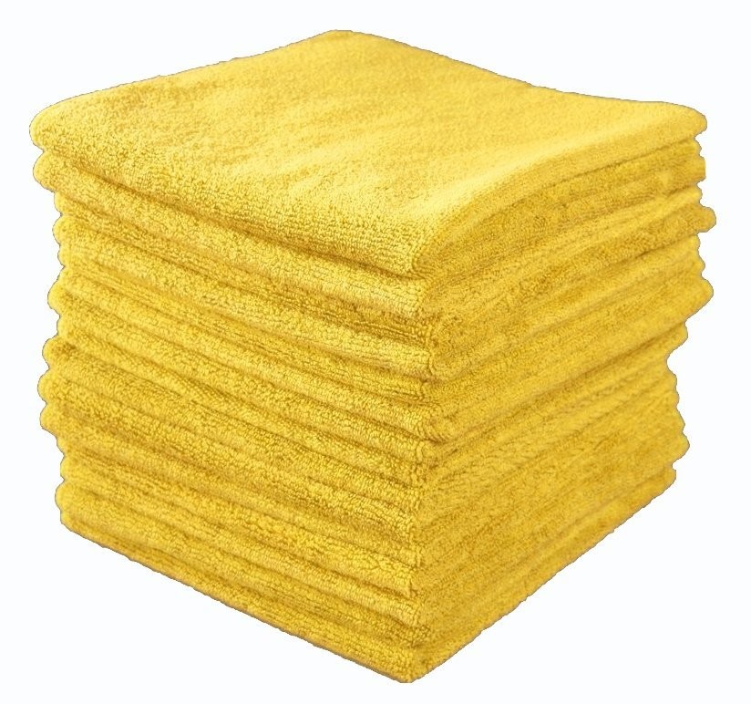 16X16 YELLOW MICROFIBER TERRY TOWEL
