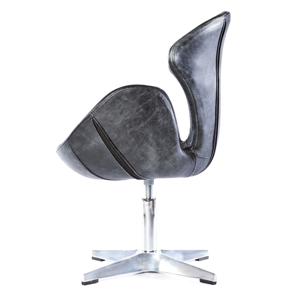 Vintage Ledersessel Aus Echtem Rindsleder – Schwarzer Retro Sessel Fürs Wohnzimmer