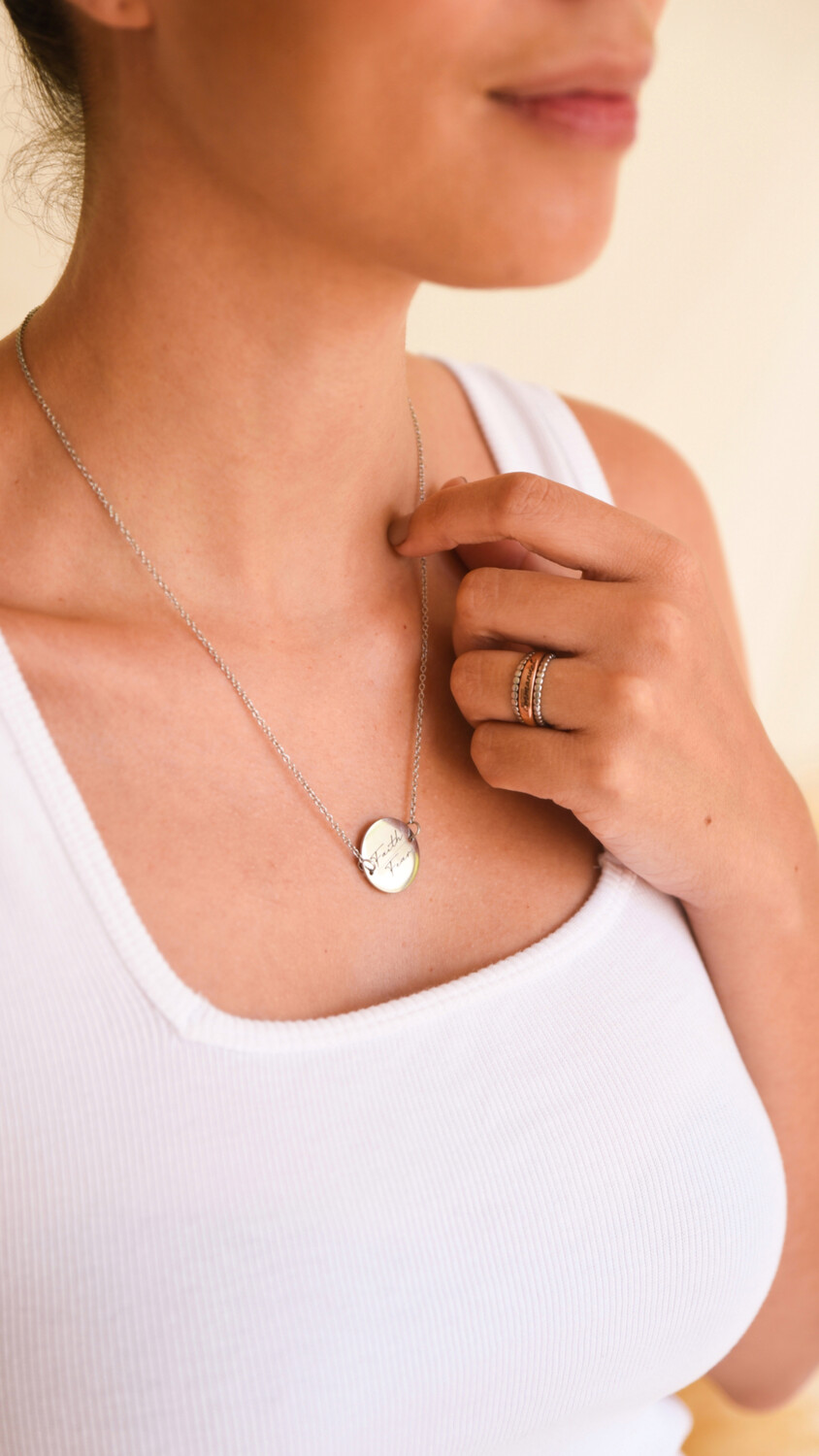 Store Faith over fear necklace