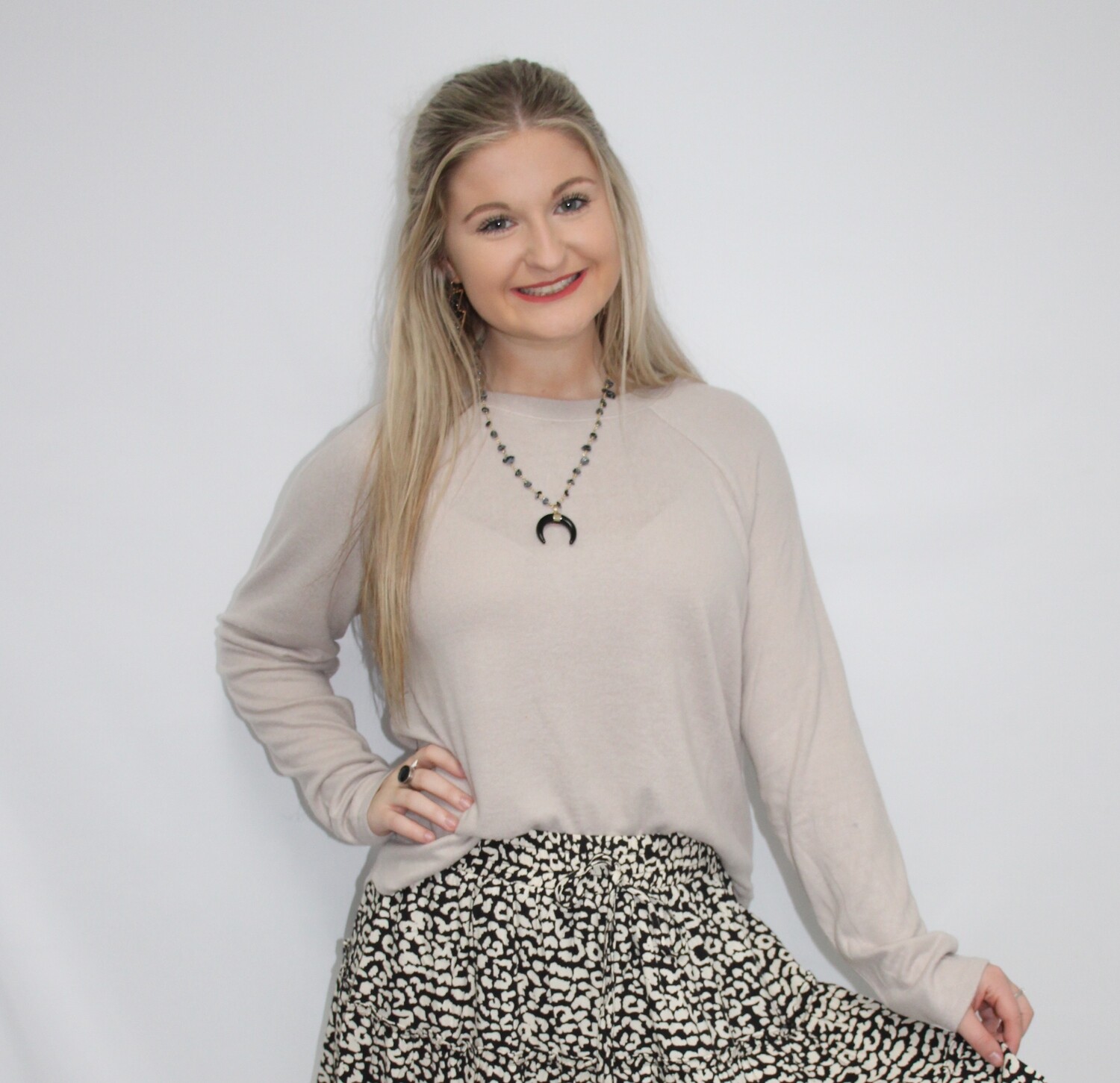 light grey soft sporty top