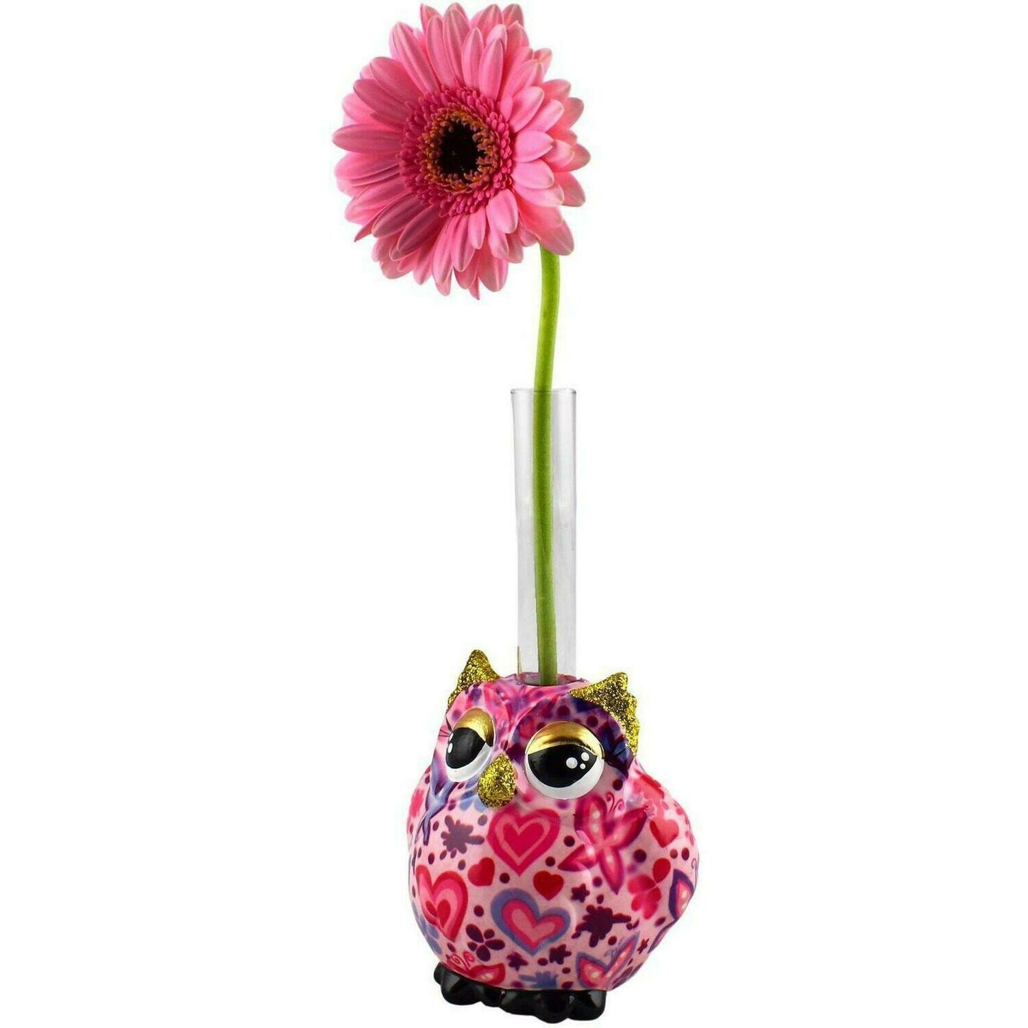 Owl single flower vase