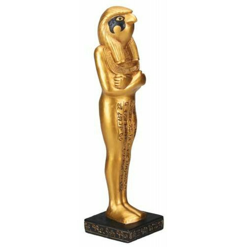 Horus Dios Egipcio Estatua De Resina De Oro El Altar Místico