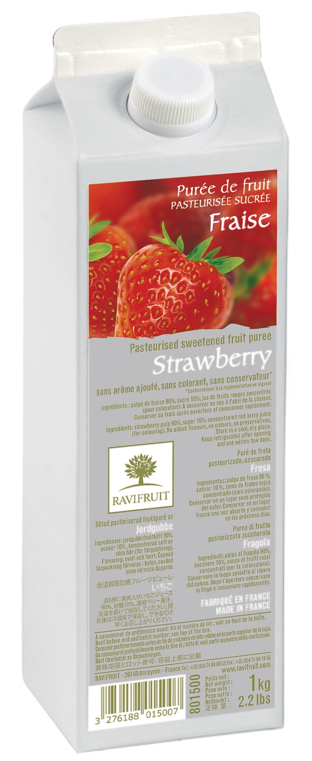 Пюре полуниця RAVIFRUIT. 1 кг.