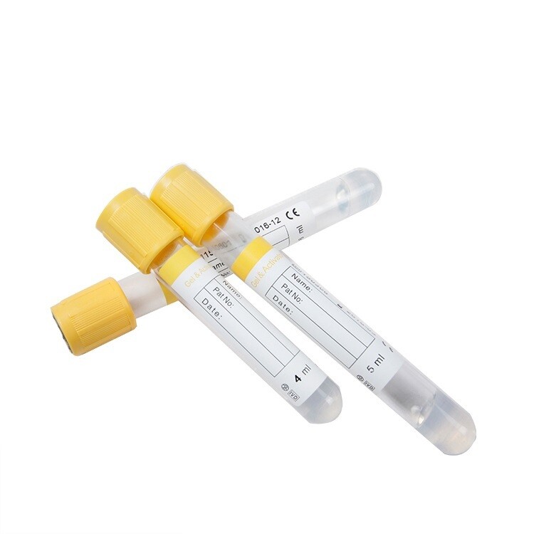 Yellow Top Test Tube w/ Gel Clot Activator 4mL Glass, BRUNER/RTK