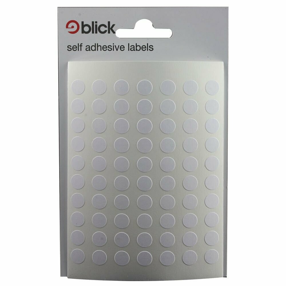 Self adhesive white 8mm dots