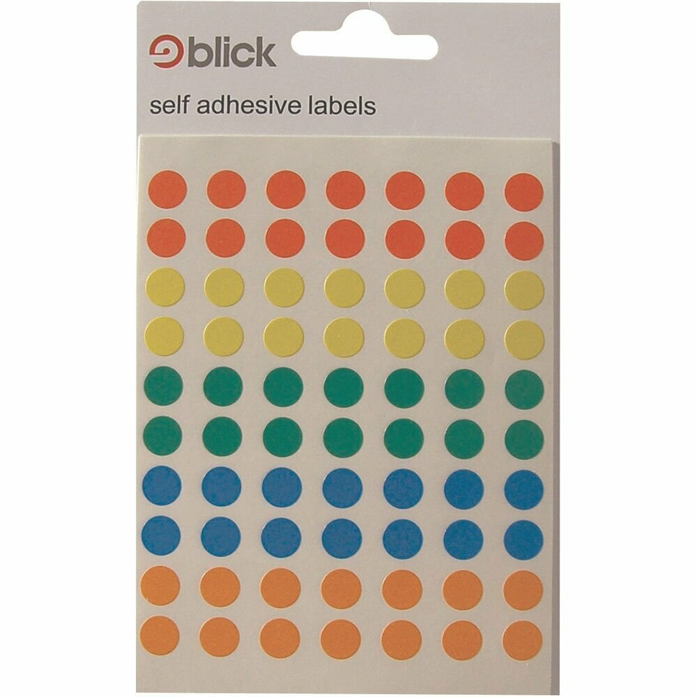 Self adhesive 8mm dots in assorted colours