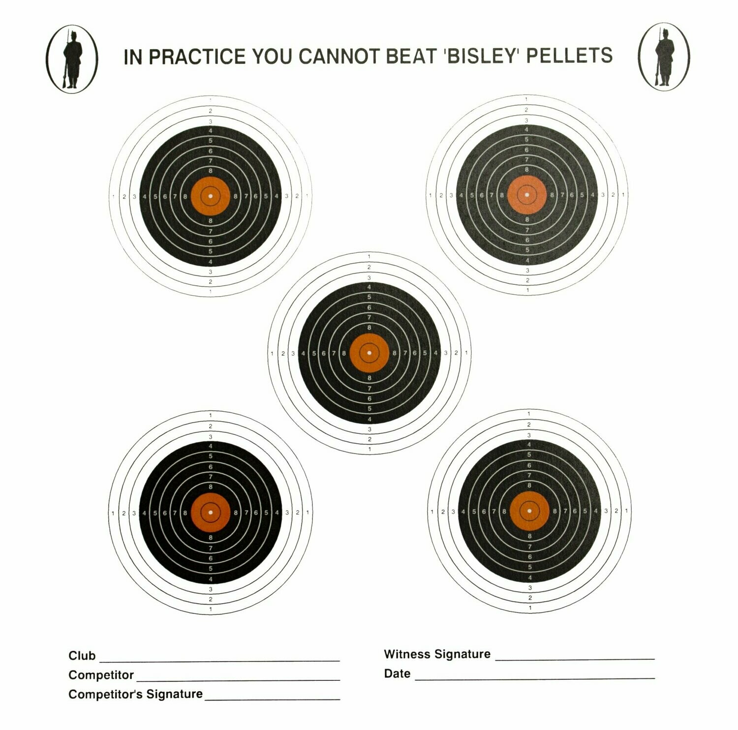 Grade 2 Paper Targets 17cm by Bisley