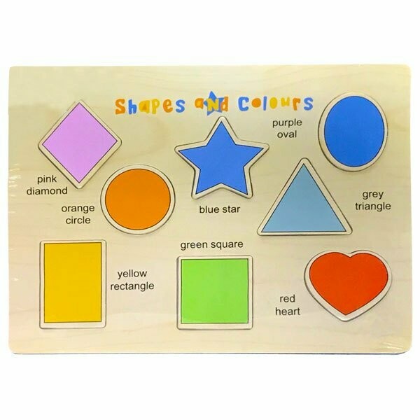 Wooden Puzzle Shapes & Colours