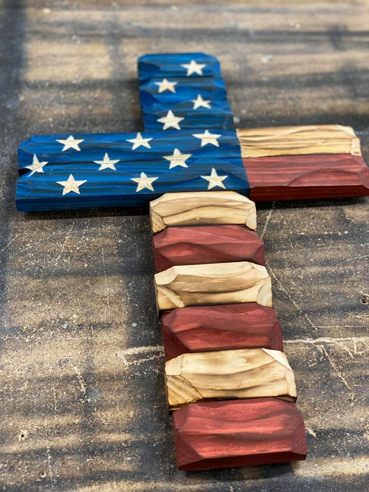 American Flag Cross