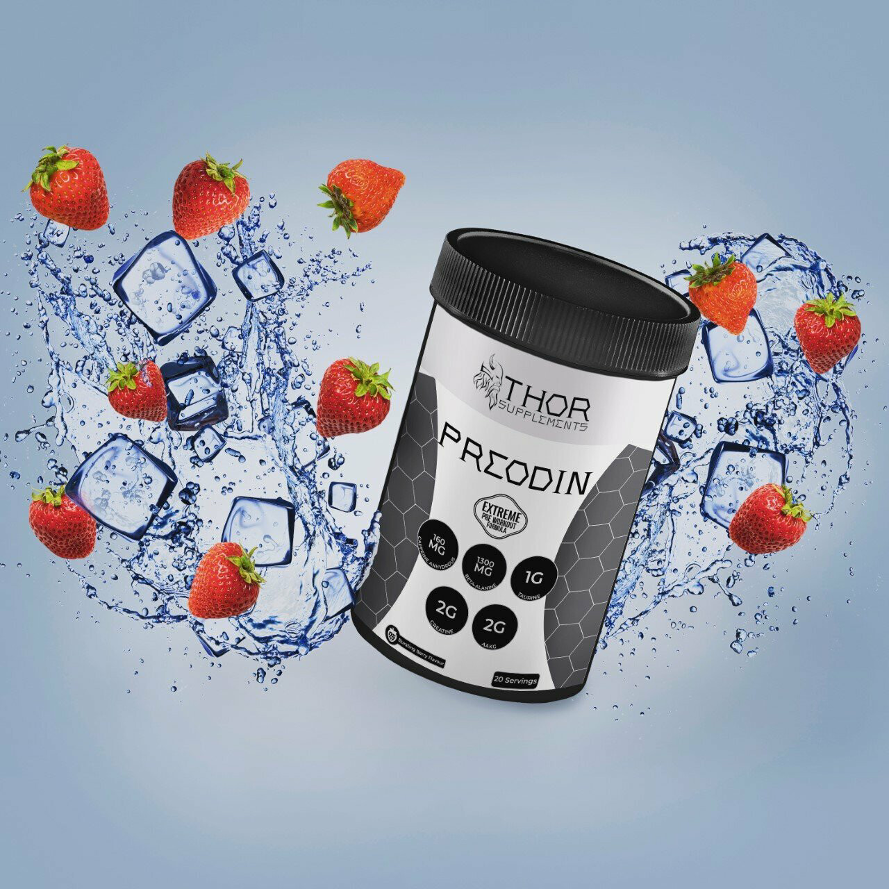 10 X Preodin Pre Workout 290g Bursting Berry Flavour
