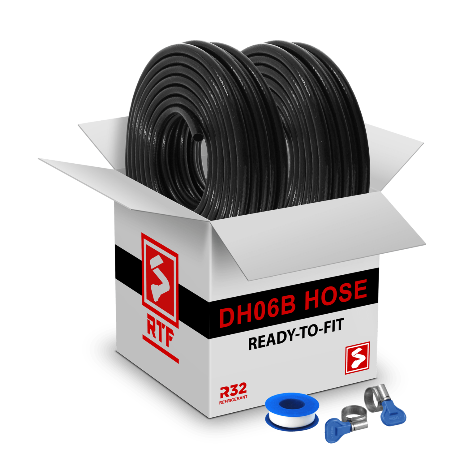 DH06B RTF DRAIN HOSE KIT BLACK 1/4" (6mm I/D)