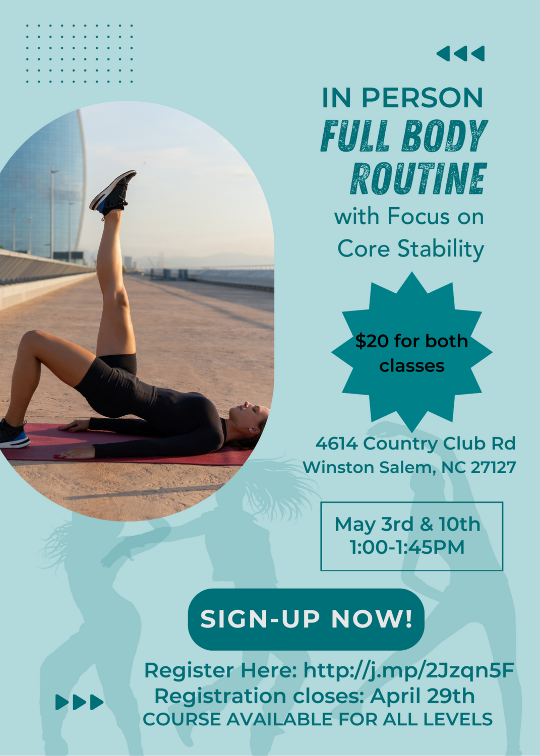 In Person Full Body RoutineFocus on Core Stability