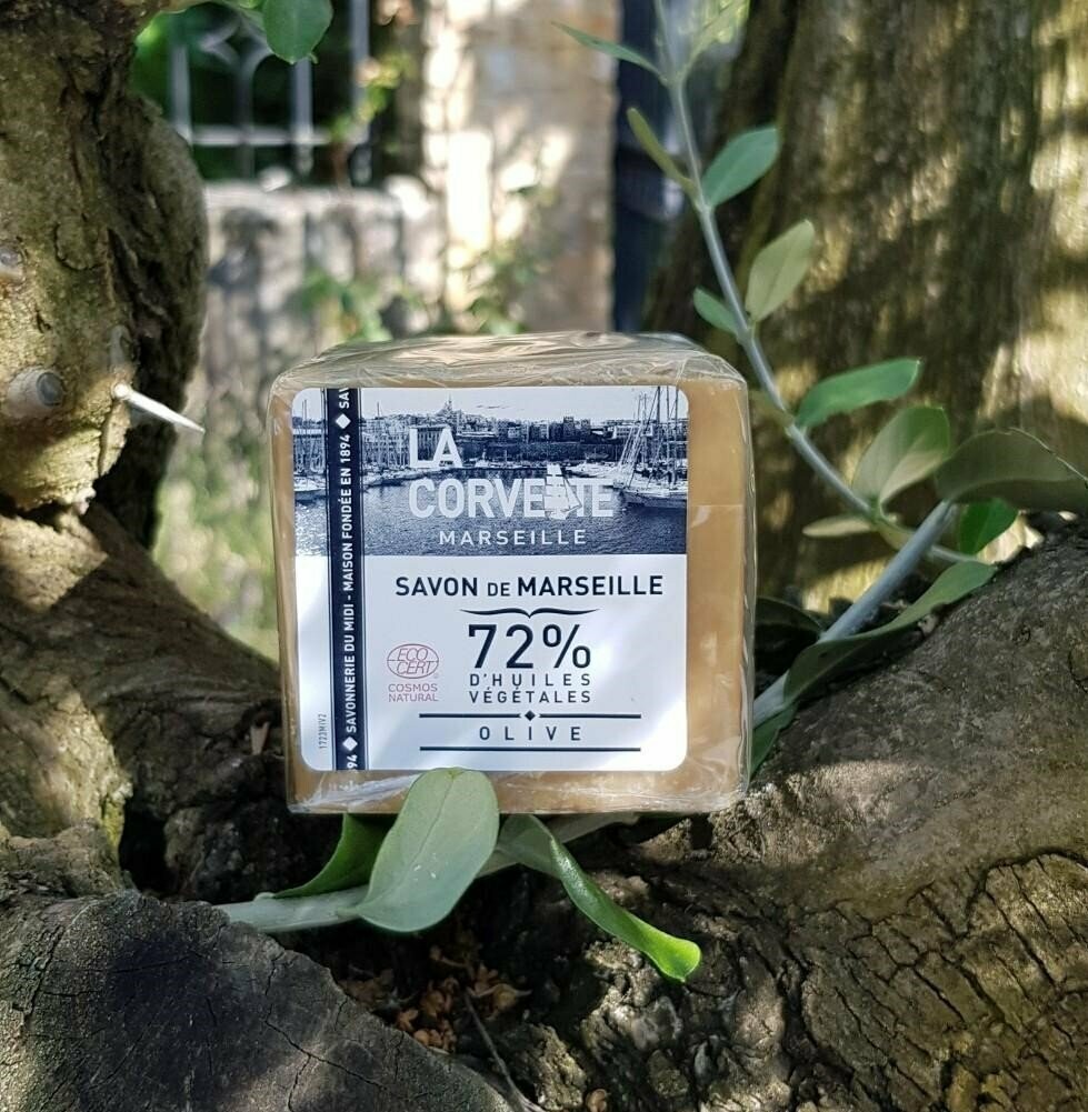 Savon De Marseille Tranche à L'huile D'olive - 65g - Lot De 2 - 100% Authentique Végétal