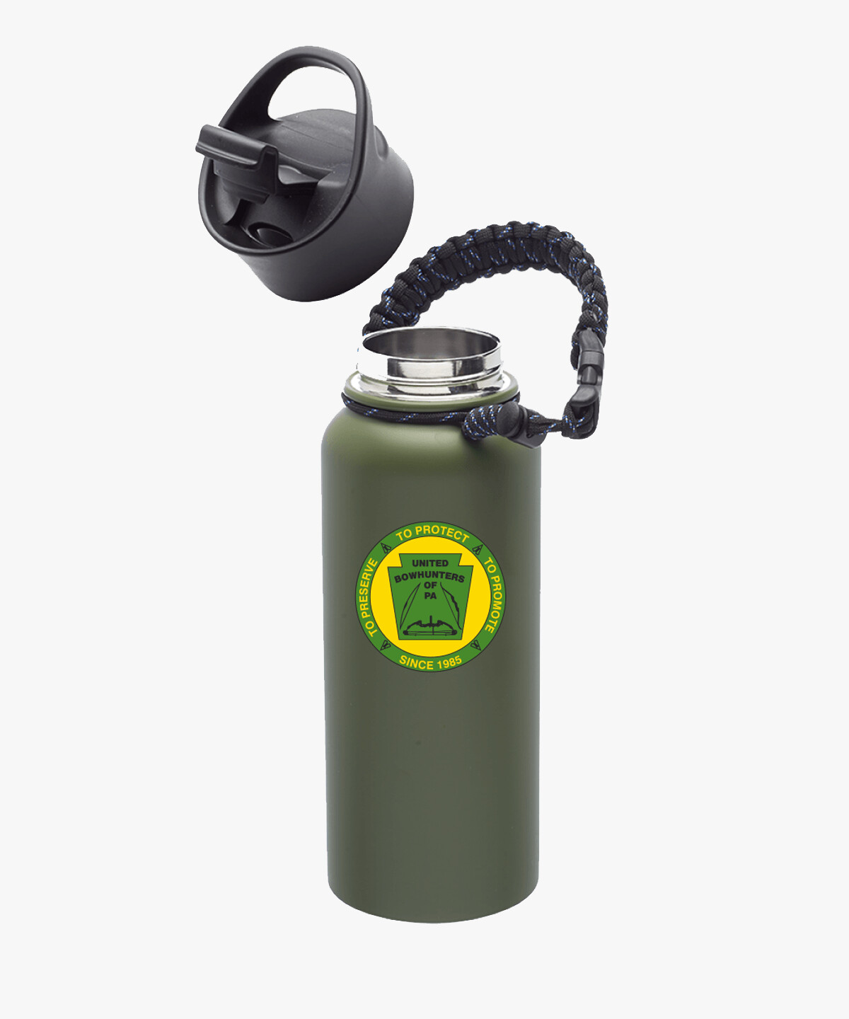 United Bowhunters Vulcan Stainless Steel Water Bottles with Strap