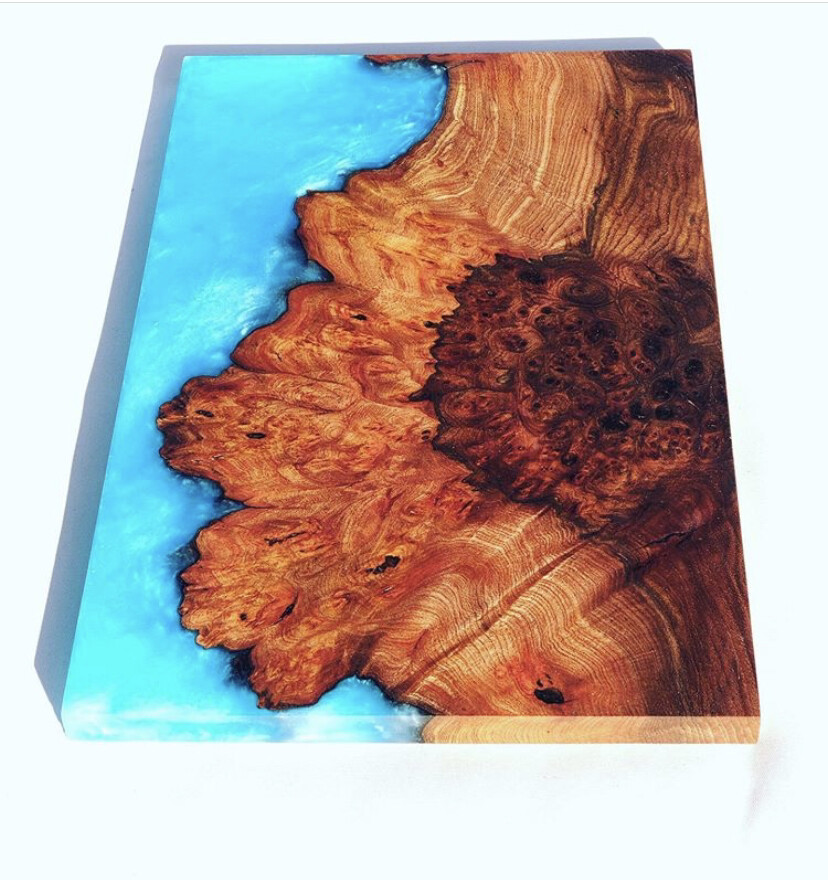 Epoxy Resin Board Handcrafted River Board, Cutting board, Wooden