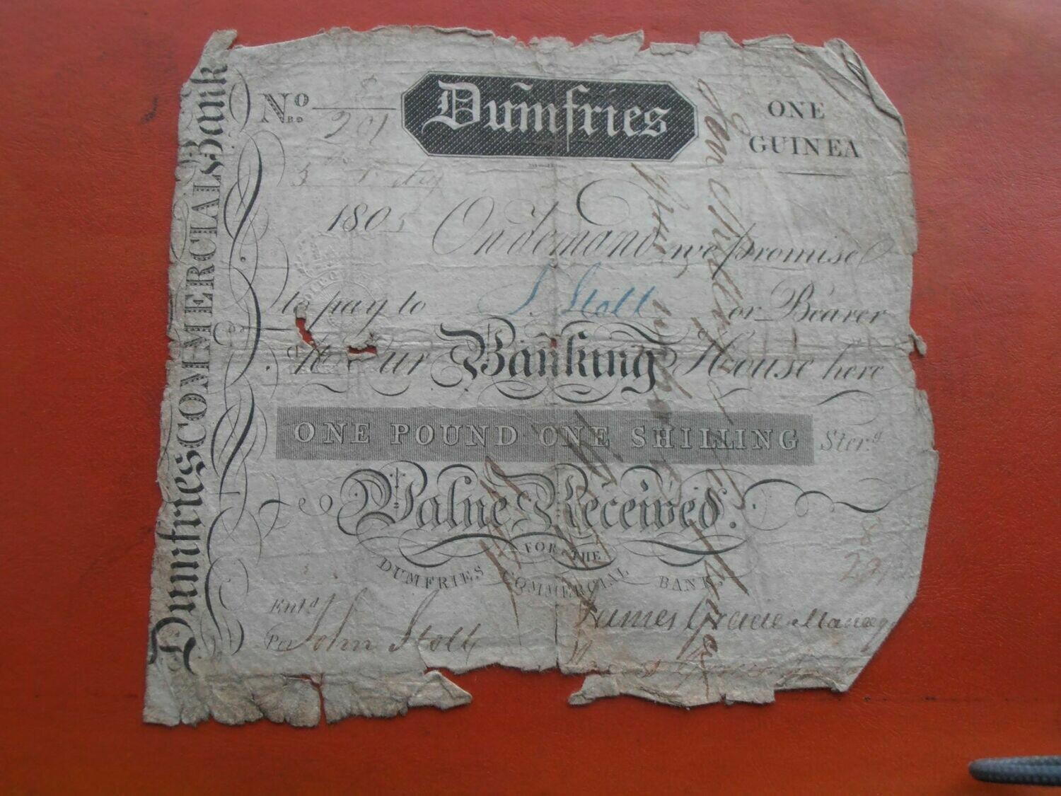 Dumfries Bank 1 Guinea 1805