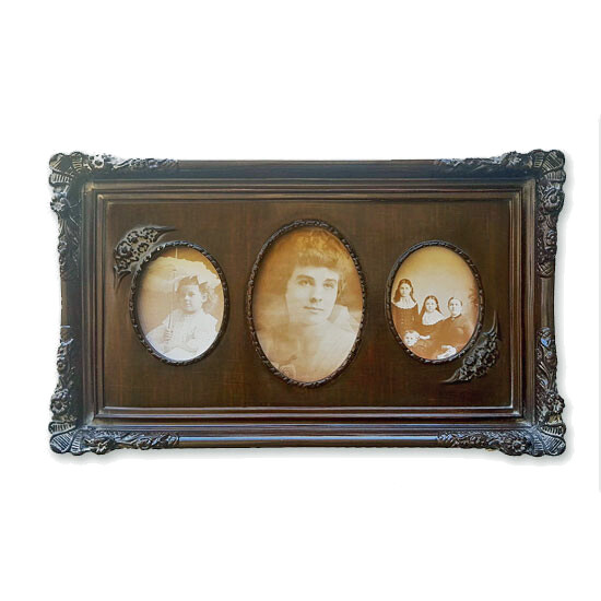Triple Collage Picture Frame Antique Reproduction