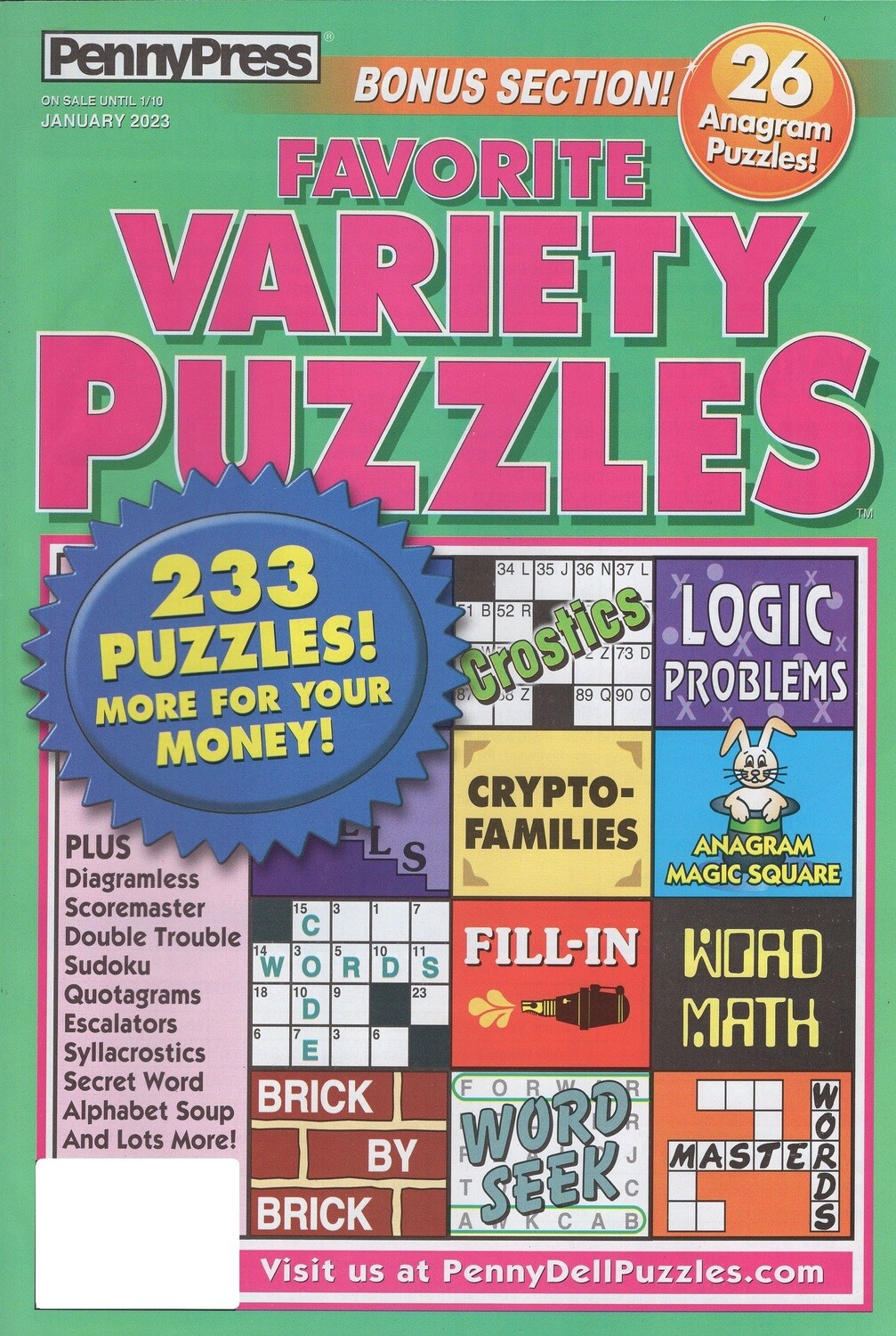 Puzzle Books for Inmates Favorite Variety Puzzles January 2023