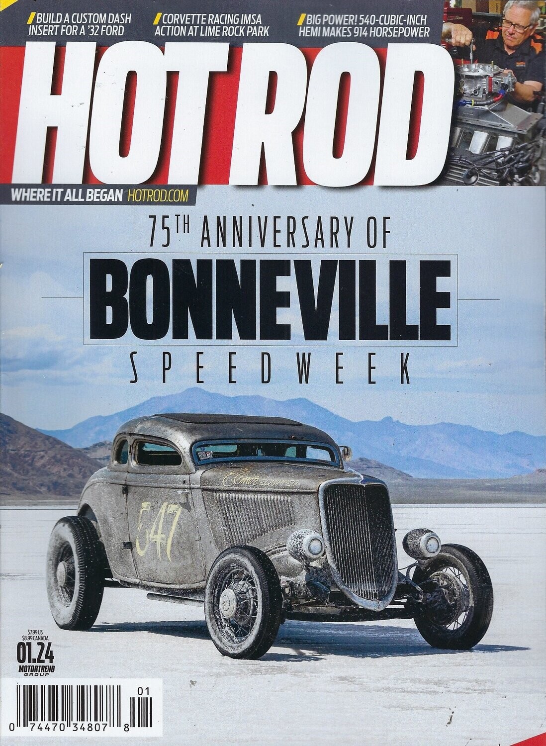 Hot Rod Magazine ( Bonneville ) January 2024 Sending Books to Inmates