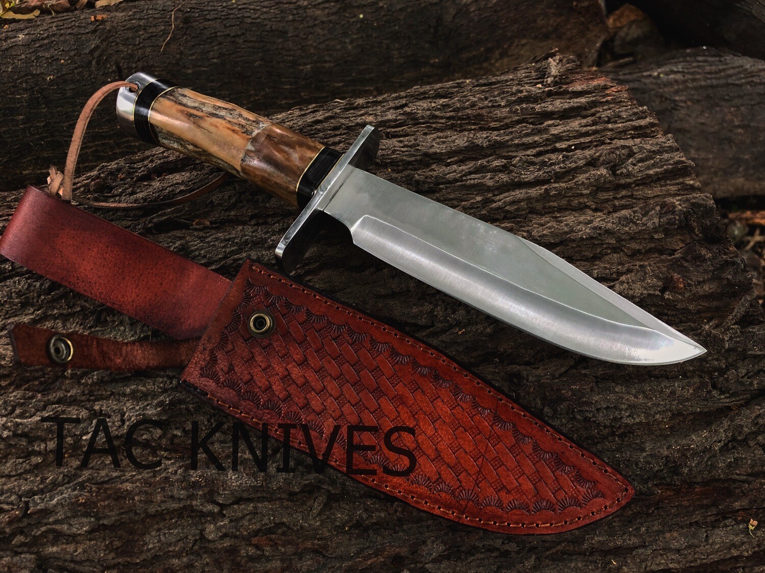 Custom Handmade Pig Sticker Knife With Leather Sheath