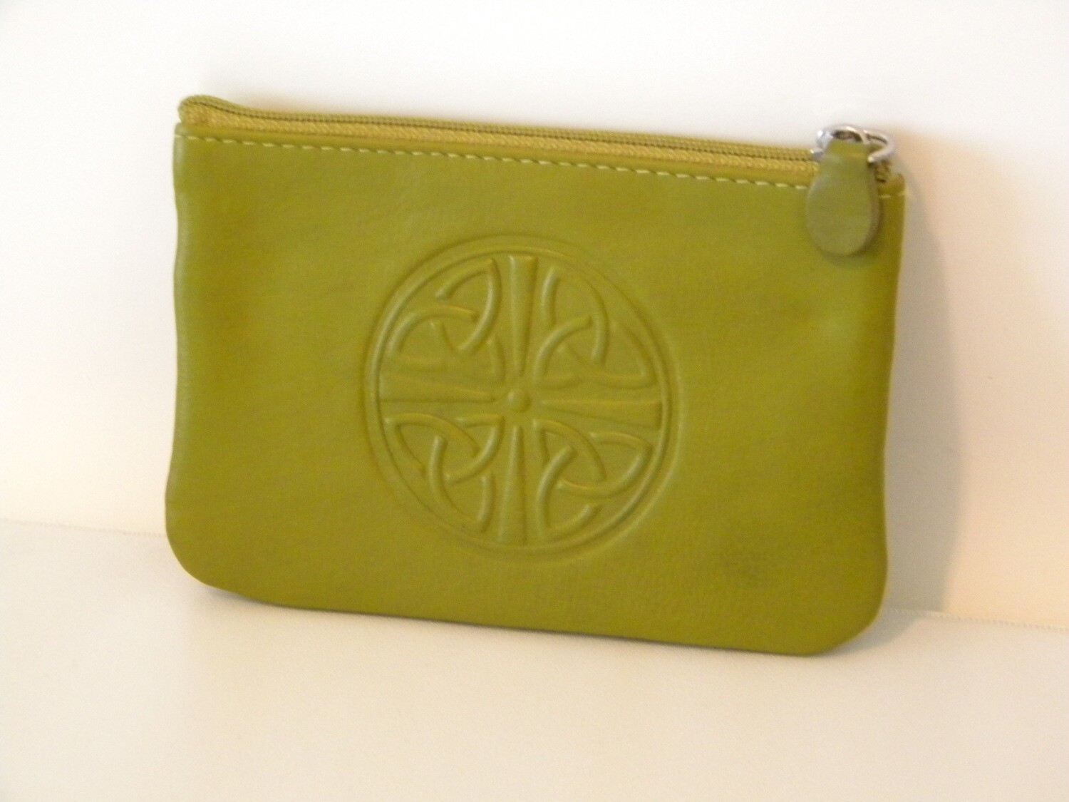 Celtic Leather Coin Purse Moss