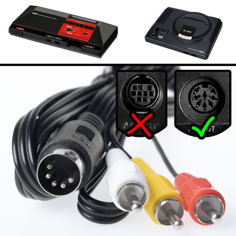 Mega Drive 1 / Genesis 1 AV Cable