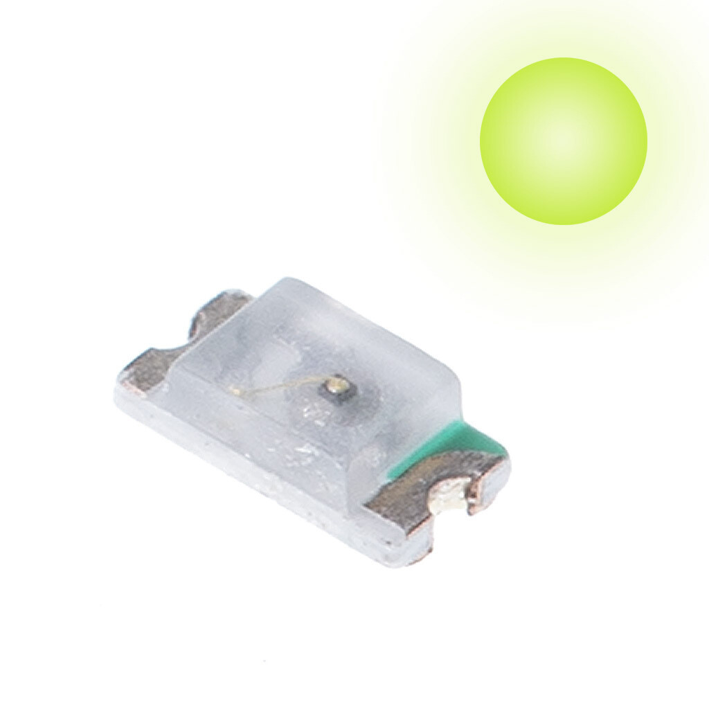 10x 0603 LEDs (Lime Green)