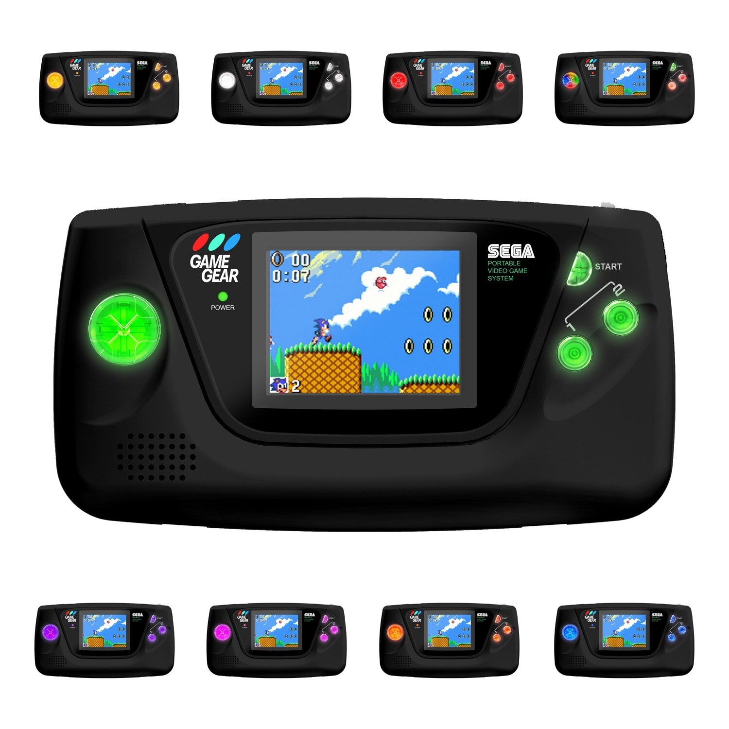 Sega Game Gear Console Prestige LED Edition (Solid Black)