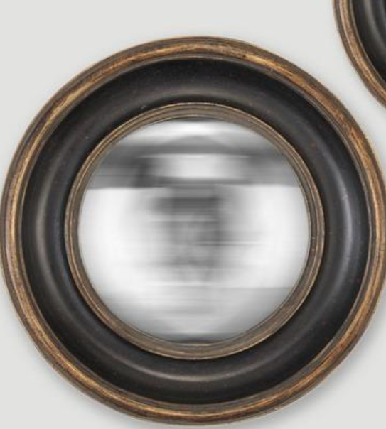 Petit Miroir Décoratif "oeil De Sorcière" Cuivré - Occasion - Cadre Doré - 7x7 Cm - Déco Murale Originale