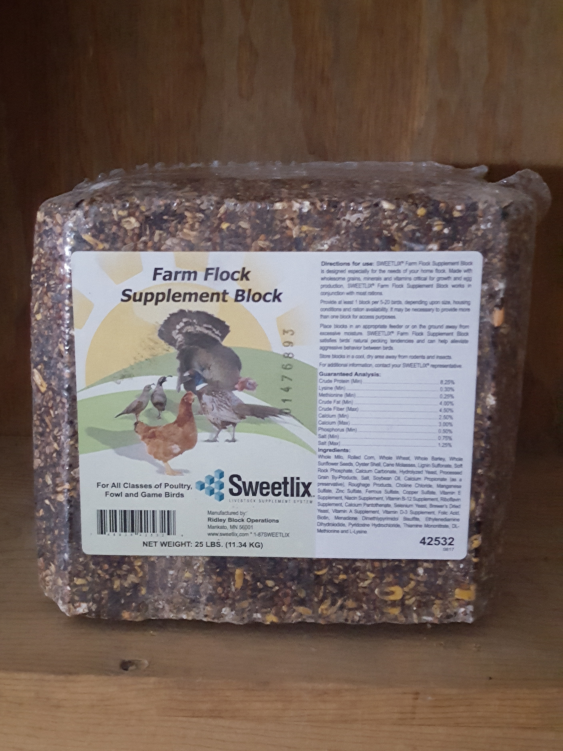 Sweetlix Farm Flock Supplement Block, 25 lb.