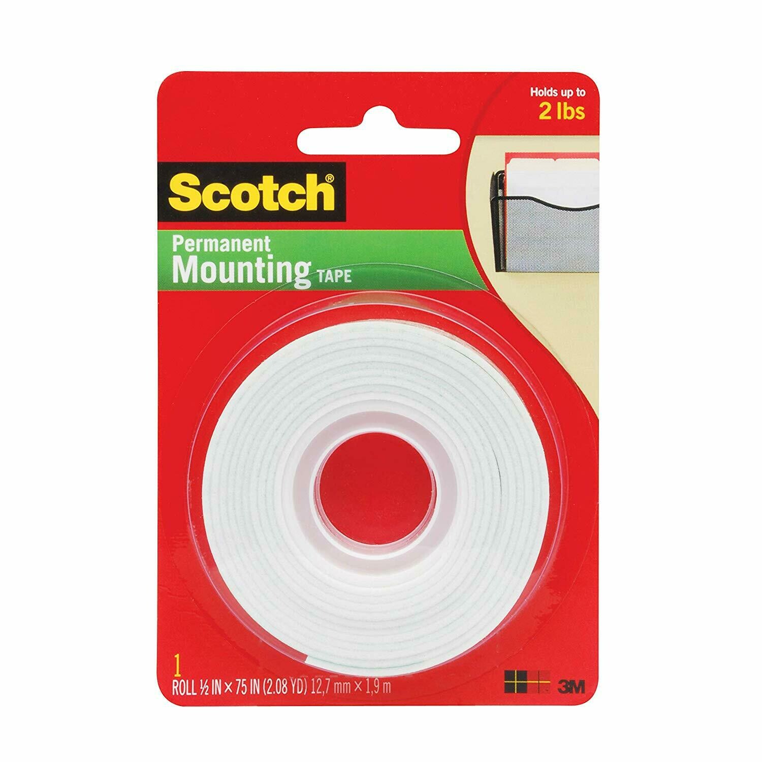 Scotch / Indoor Mounting Tape 1/2" x 2 yds