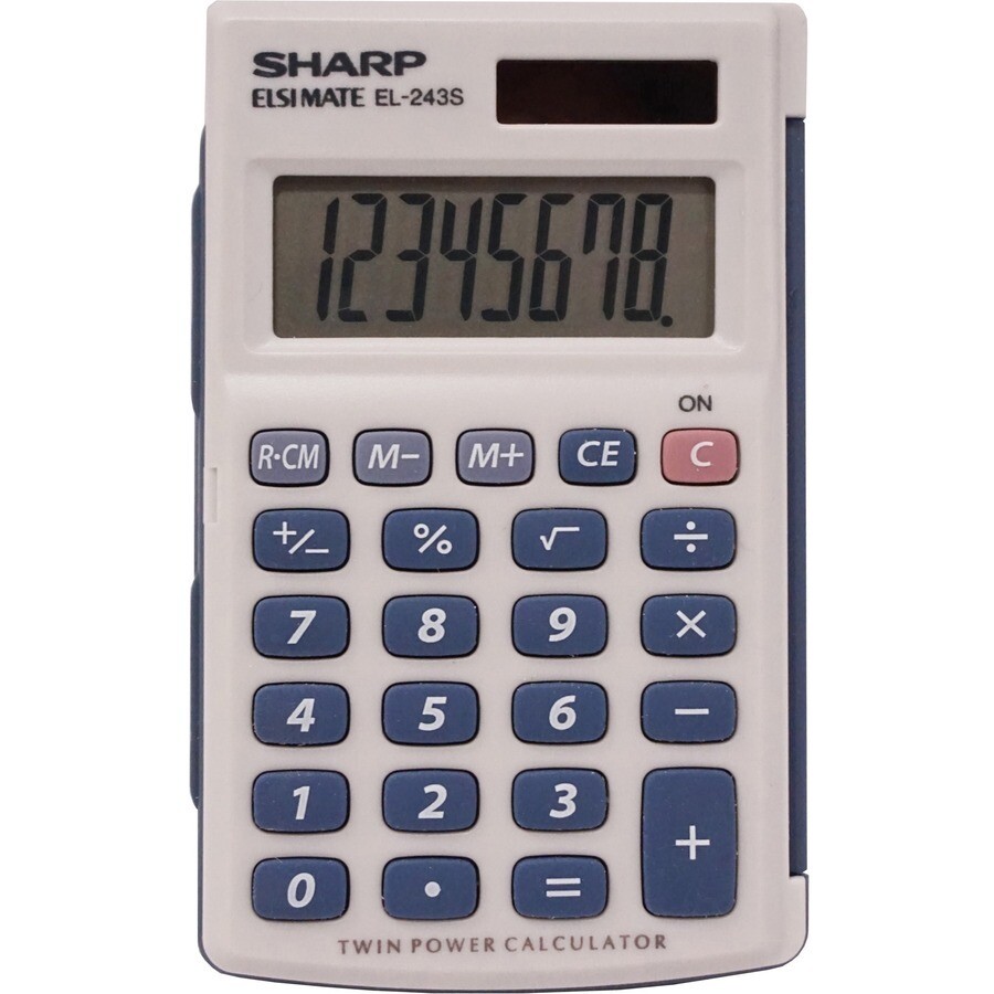 Sharp / 8Digit Solar Pocket Calculator, LCD