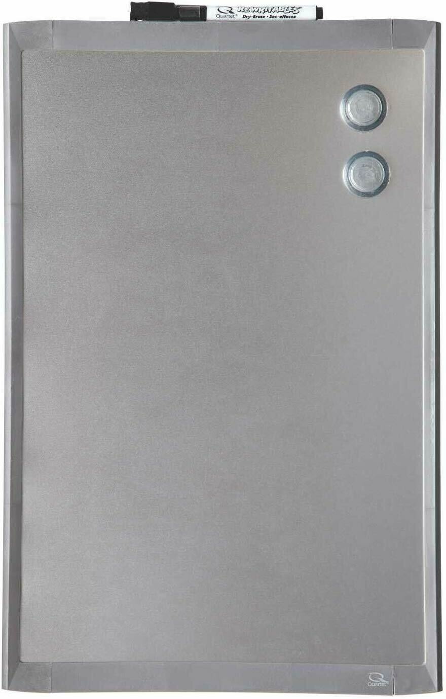 Quartet / Stainless Steel Finish DryErase Board, 17" x 11