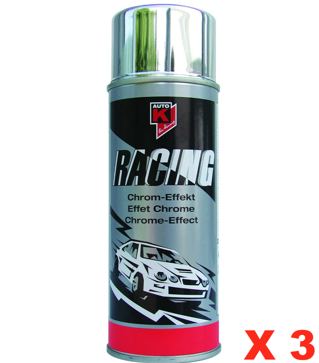 AUTO RACING CHROMEEFFECT 400 ML AEROSOL SPRAY CANS PAINT COMASOUND KARTEL CAR MOTORBIKE