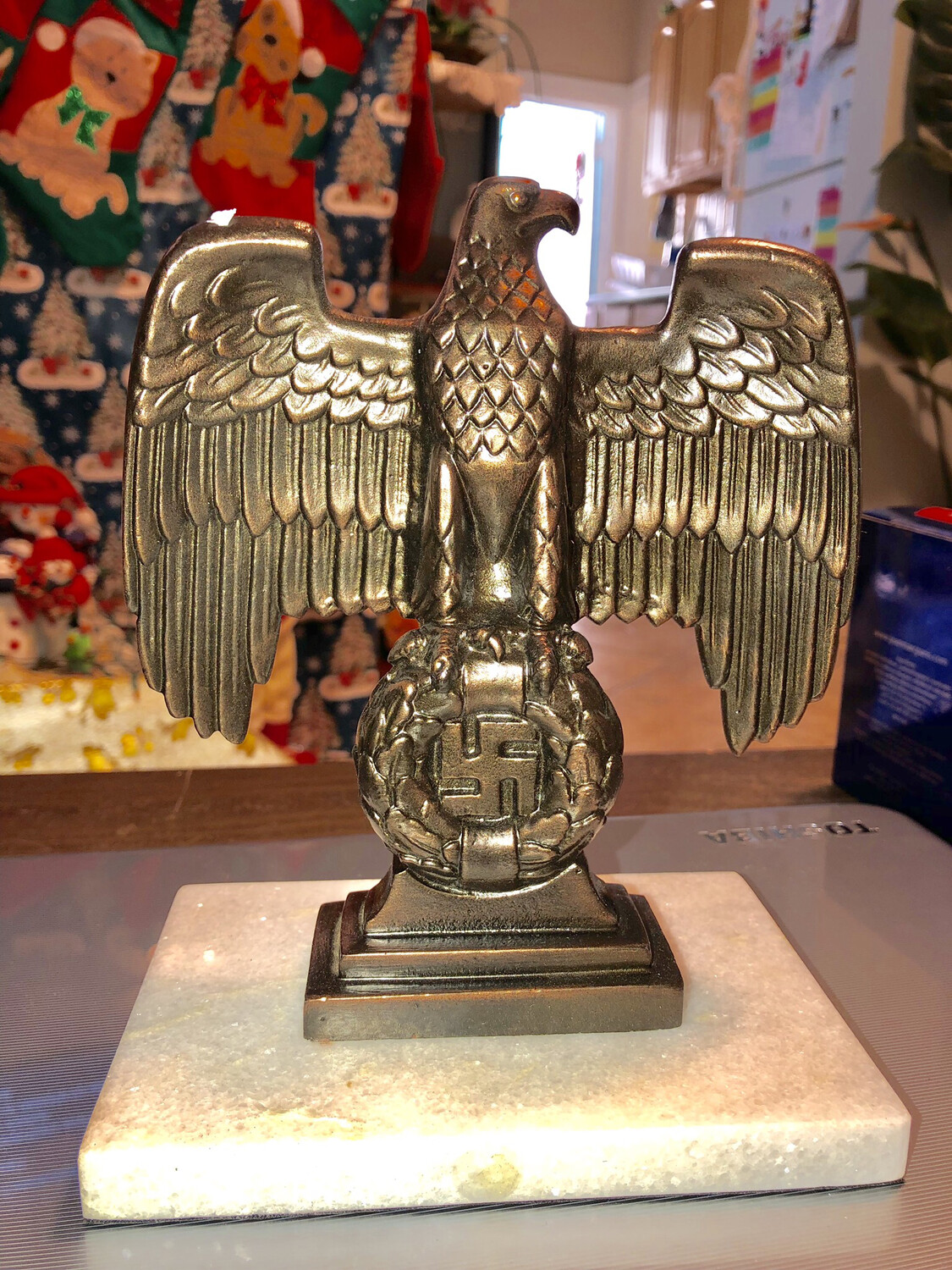GERMAN WW2 DESK EAGLE NUREMBERG MARBLE