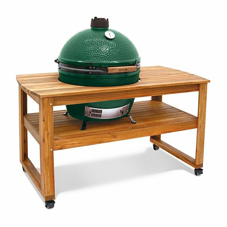 Big Green Egg XL Bundle + Acacia Wood Table + EGGspander Starter Kit