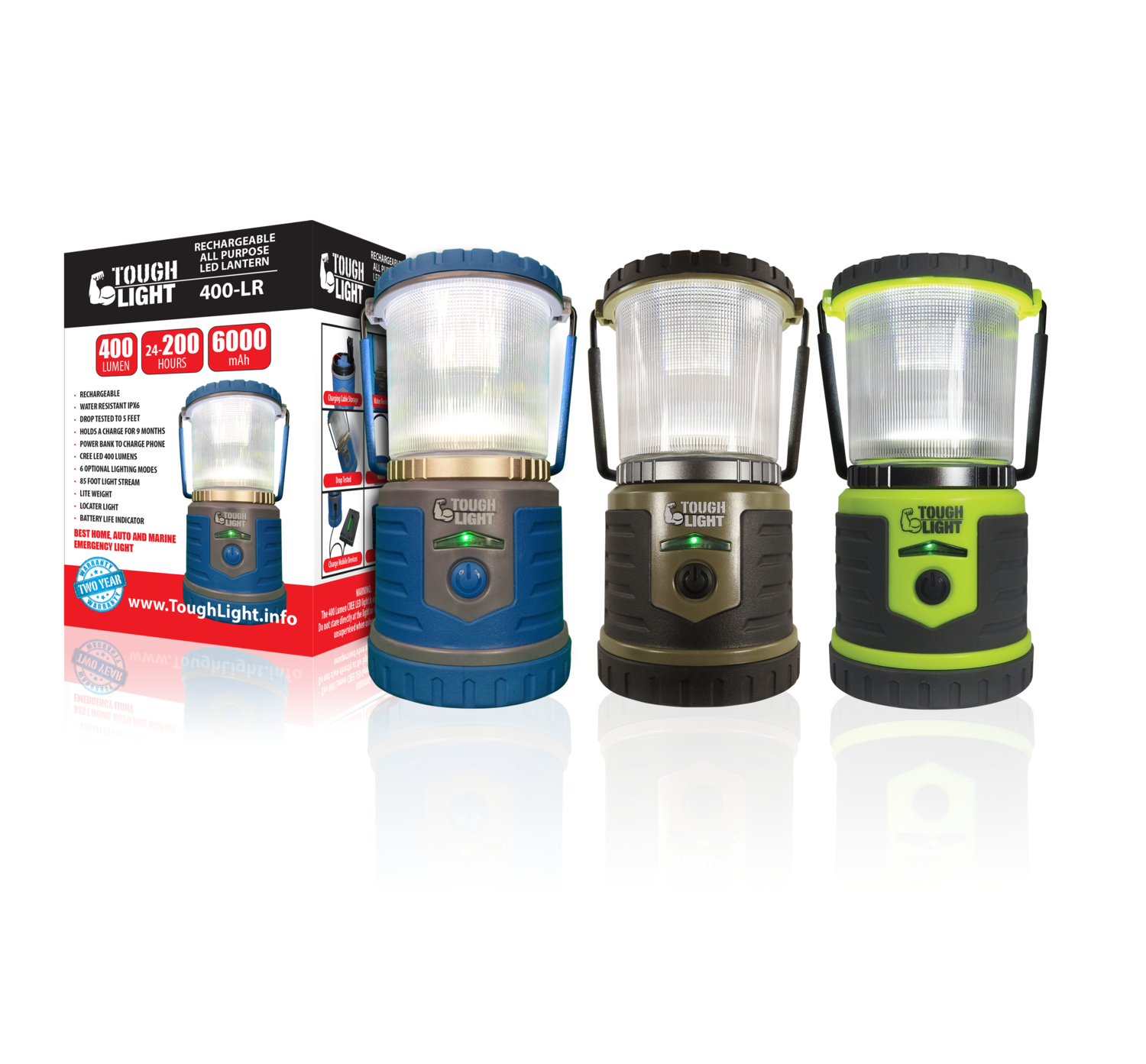 (Bundle) Tough Light 400LR Rechargeable LED Lantern
