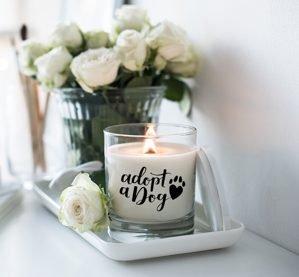 Adopt A Dog Candle