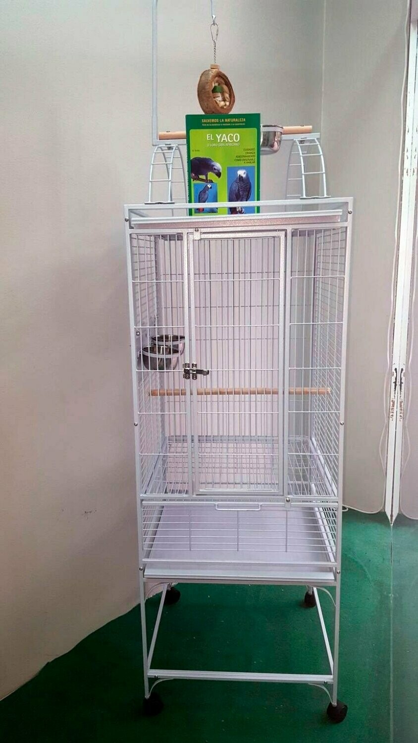 Jaula para Loros quintana color blanco