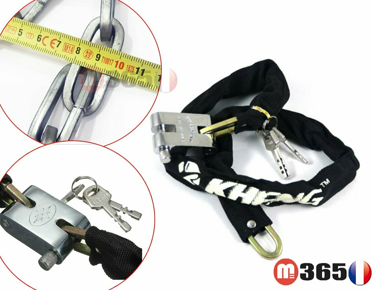 AUTODOMY Antivol cadenas à chiffres pour casque moto vélo universel *NEUF